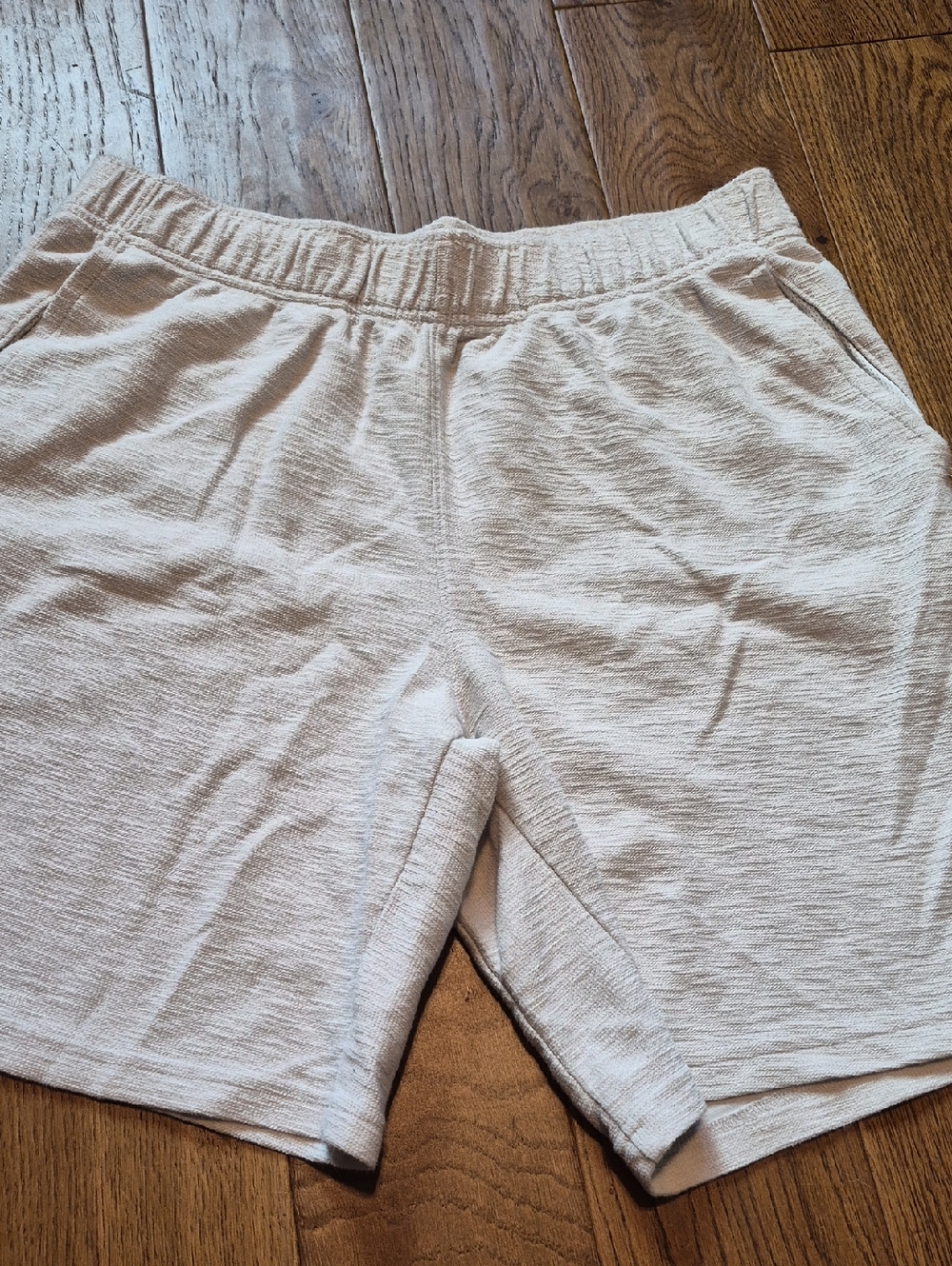 Nike Light Beige Textured Casual Shorts